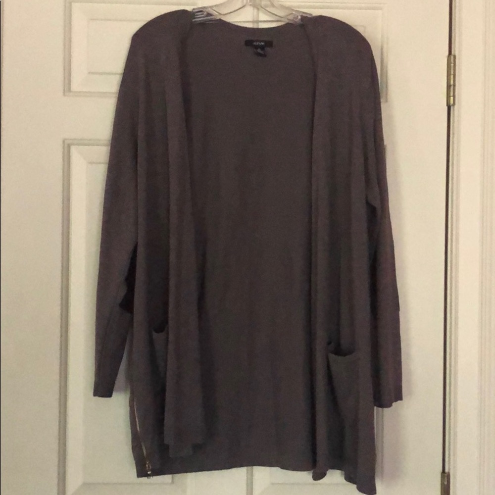 Alfani Cardigan with Patches and Zipper De…